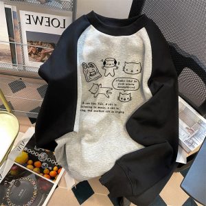 Sudadera Kawaii Patchwork Nipón