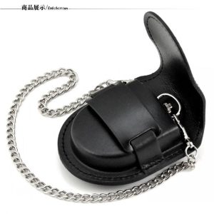 FUNDA CUERO CON CADENA PARA RELOJ BOLSILLO 2 COL.
