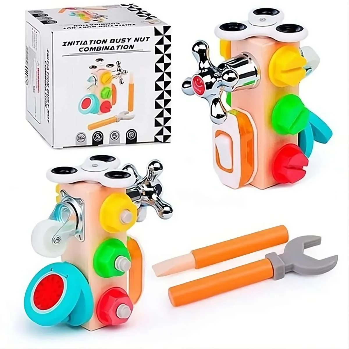 Juego sensorial combinacion de tuercas para motrocidad fina - Imagen 3