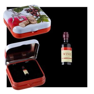 PIN BOTELLA VINO+CAJA DECORADA