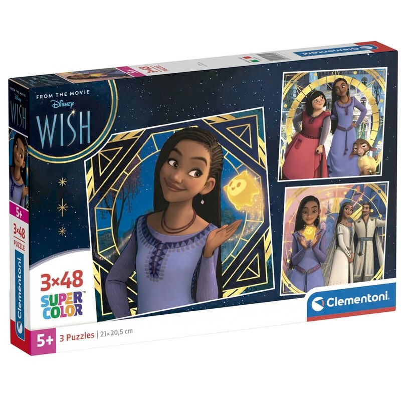 PUZZLE 3X48 PIEZAS DISNEY WISH CLEMENTONI - Imagen 2