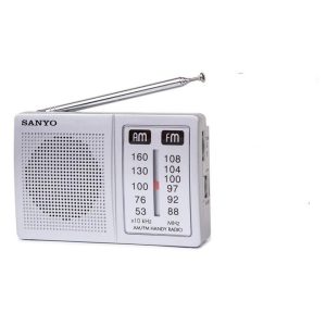 RADIO BOLSILLO SANYO HORIZONTAL PLATEADA KS108P
