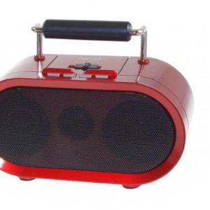 RADIO+ALTAVOZ BLUETOOTH+USB OVALADA ROJA O NEGRA