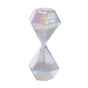RELOJ MESA 15 CM. PRISMA ARENA BLANCA O NEGRA