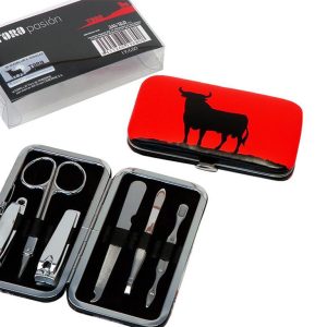 SET MANICURA 6 PZAS. ROJO TORO NEGRO