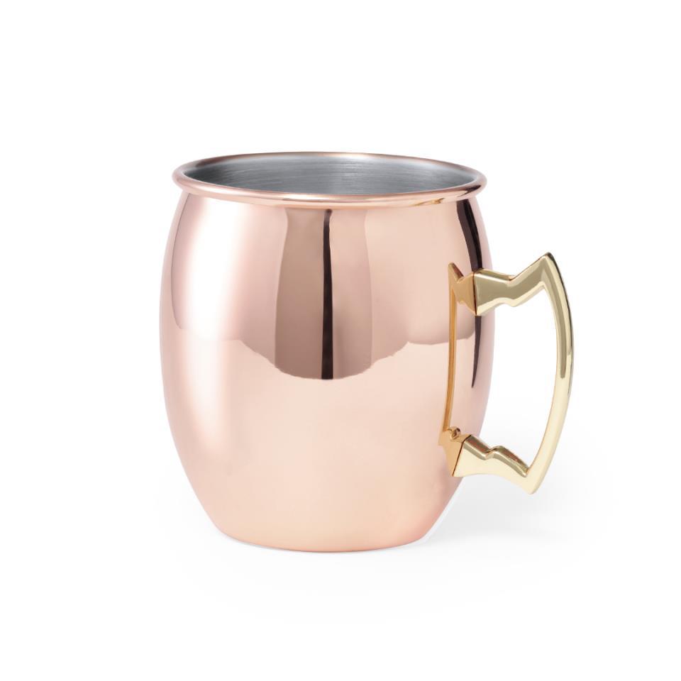 TAZA ACERO INOX. COLOR COBRE 500 ML.