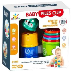 Torre de vasos apilables juego