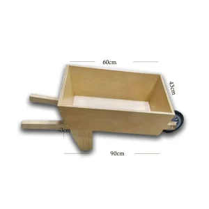 Carretilla de madera para niños