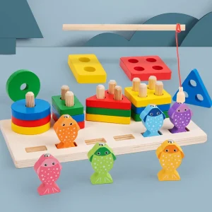Plantado lineal de figuras geométricas y pesca imantada (2 en 1)